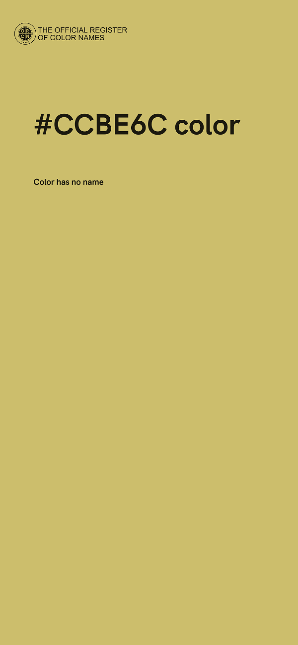 #CCBE6C color image