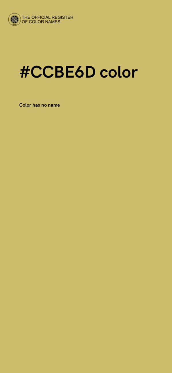 #CCBE6D color image