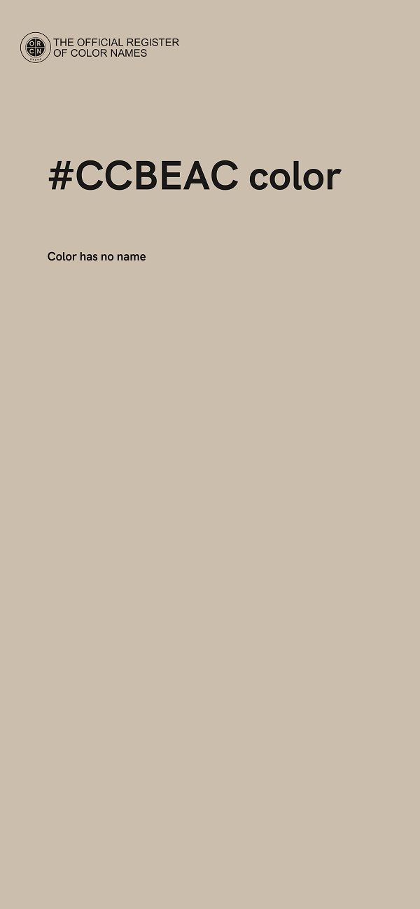 #CCBEAC color image