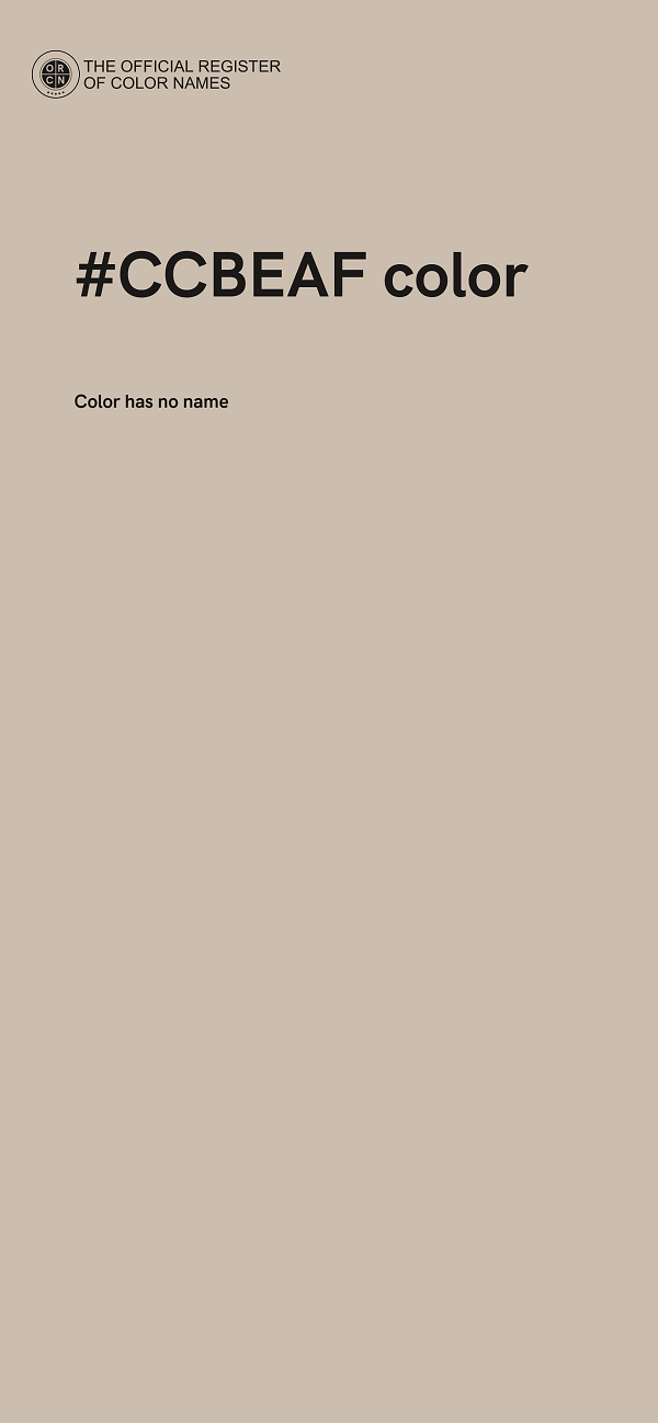 #CCBEAF color image