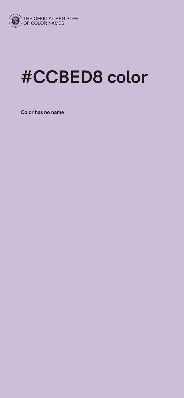 #CCBED8 color image