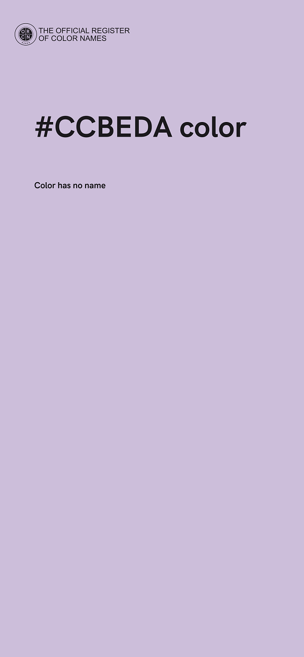 #CCBEDA color image