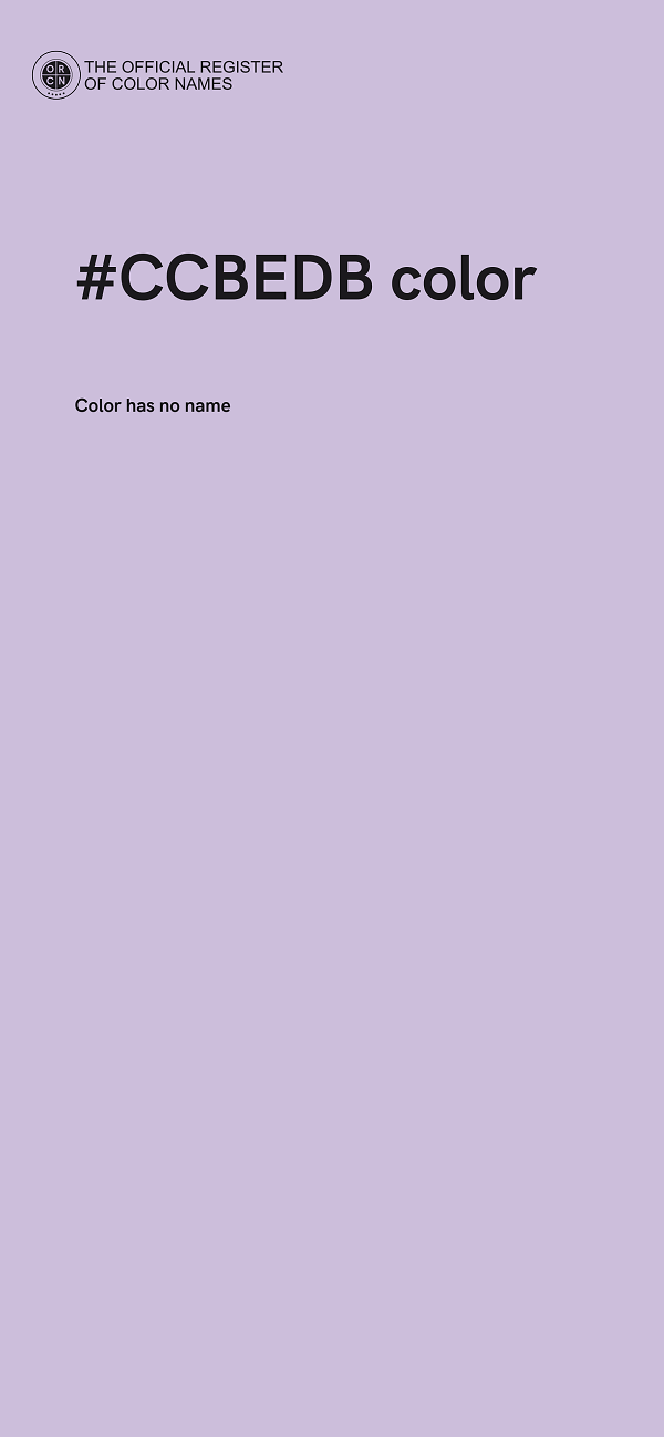 #CCBEDB color image