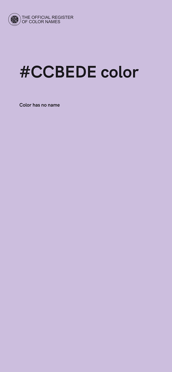 #CCBEDE color image