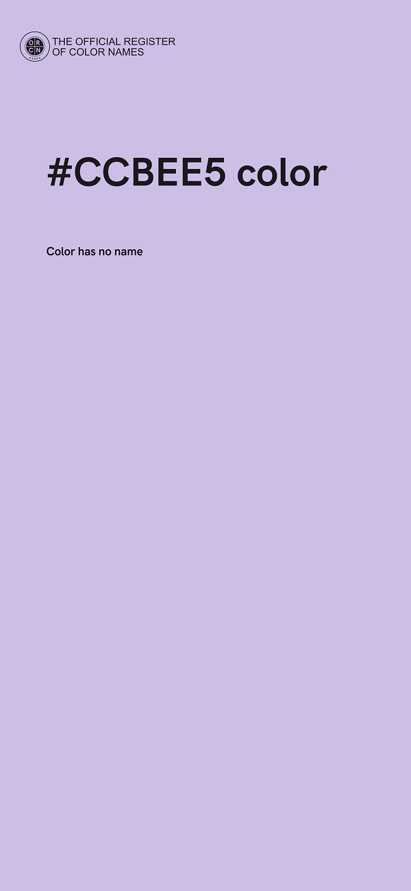 #CCBEE5 color image