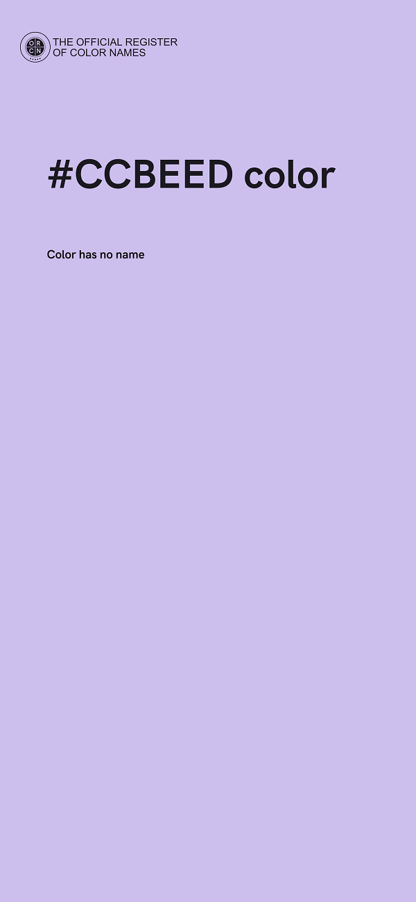 #CCBEED color image