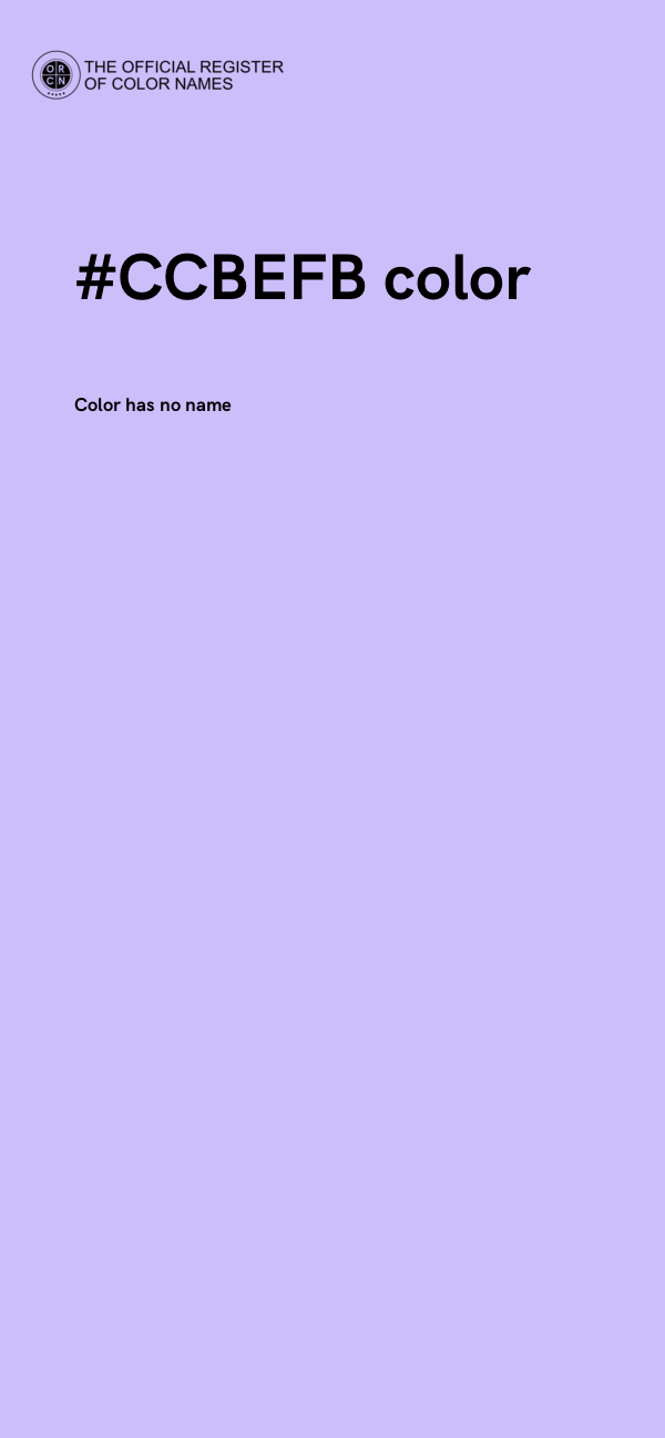 #CCBEFB color image