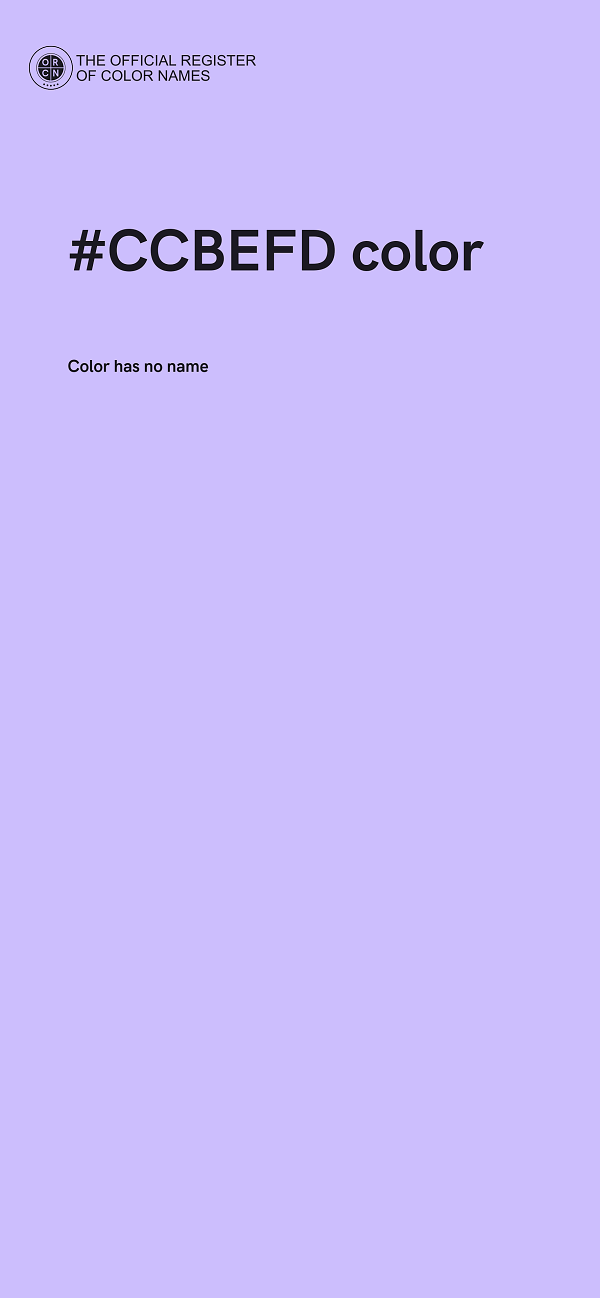 #CCBEFD color image