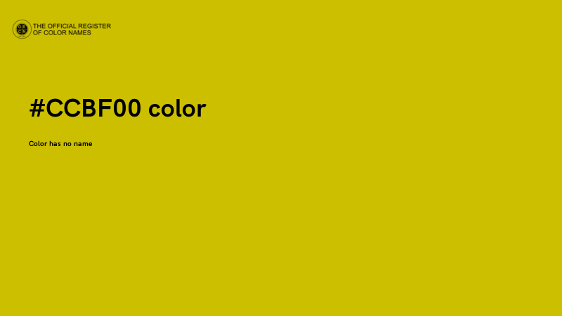#CCBF00 color image