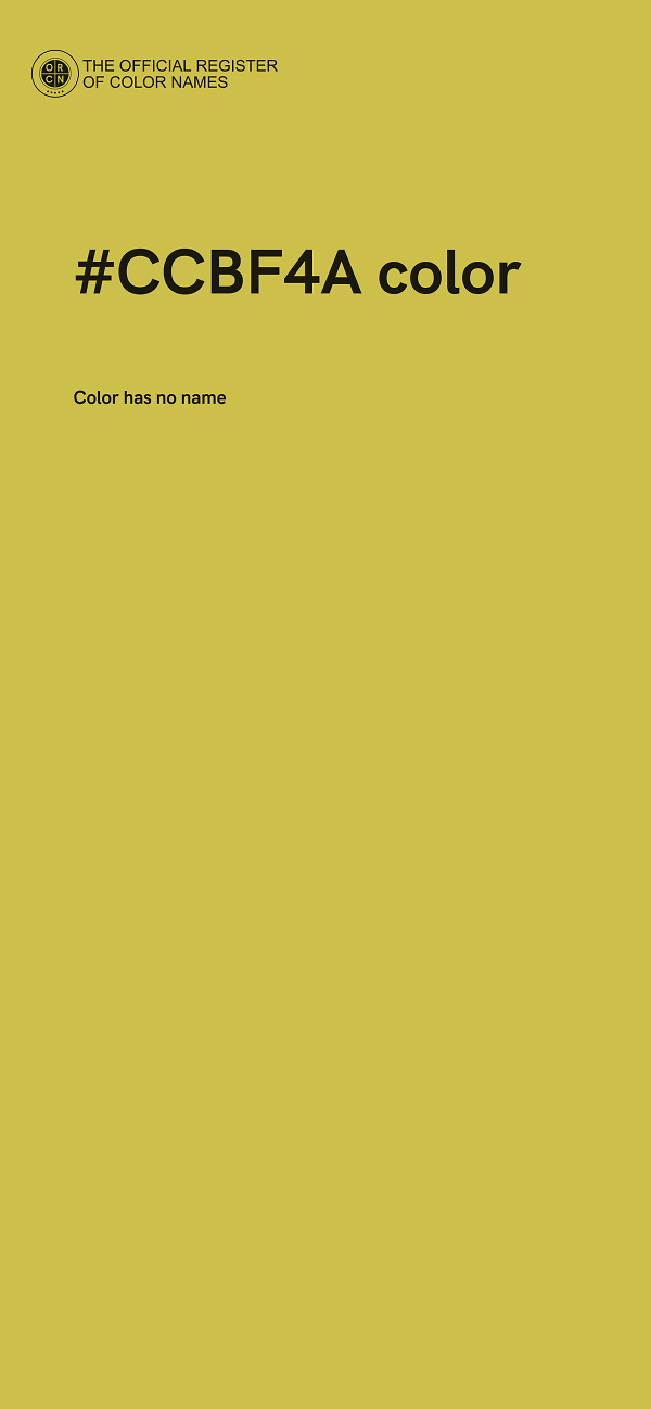 #CCBF4A color image