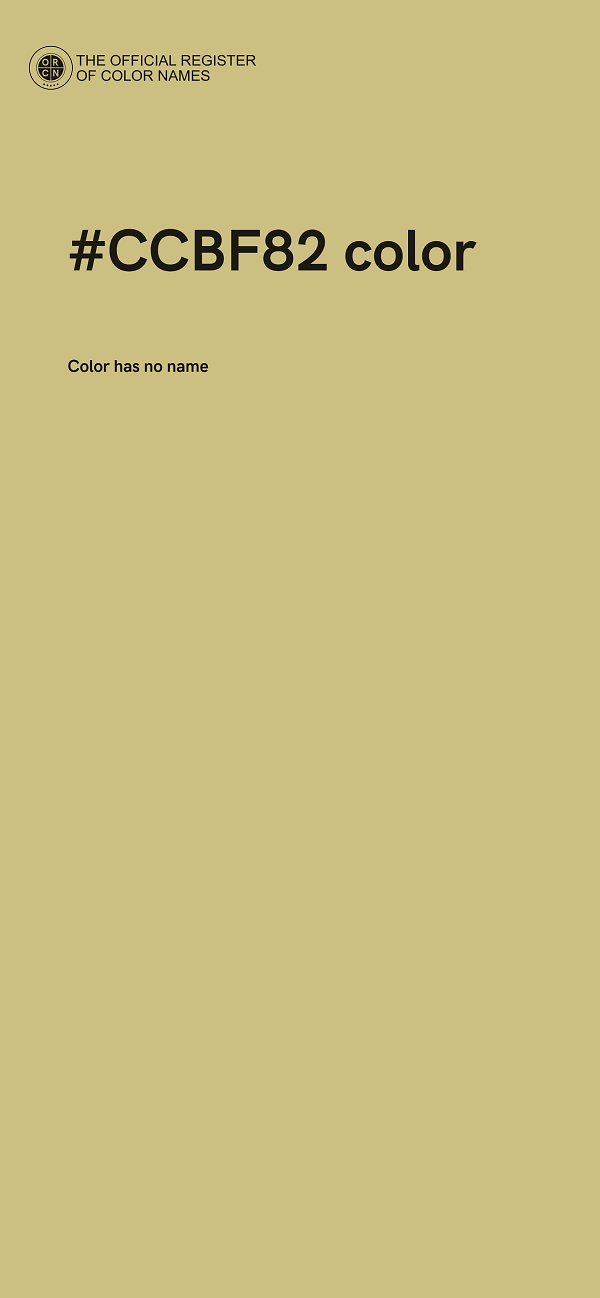 #CCBF82 color image