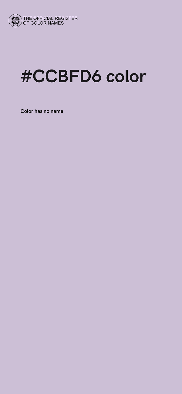 #CCBFD6 color image