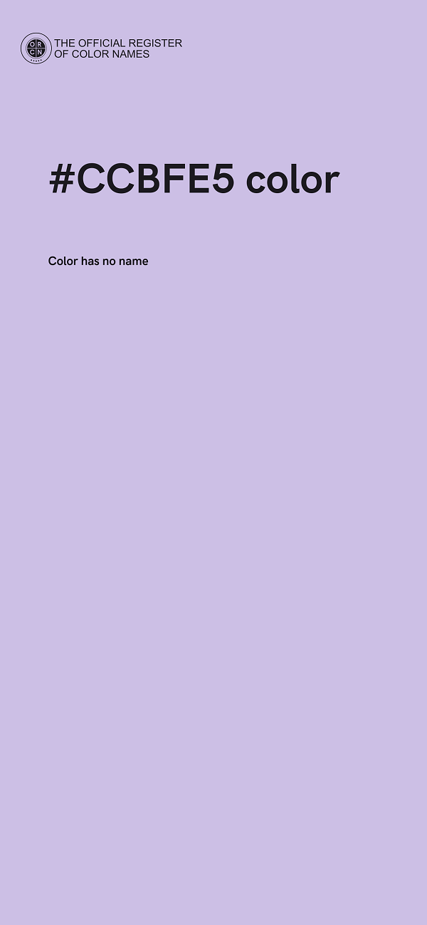 #CCBFE5 color image