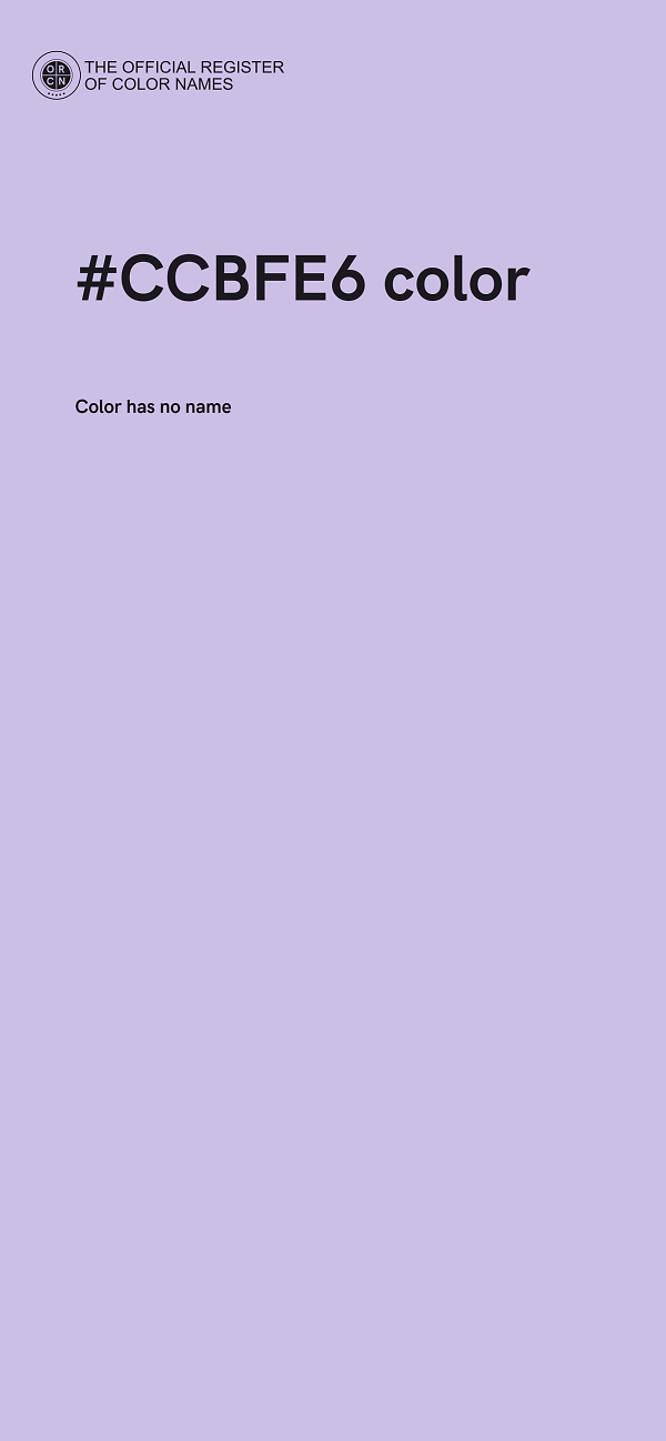 #CCBFE6 color image