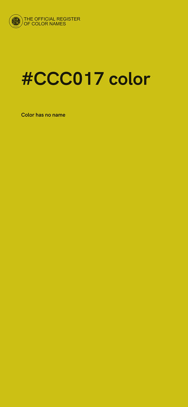 #CCC017 color image