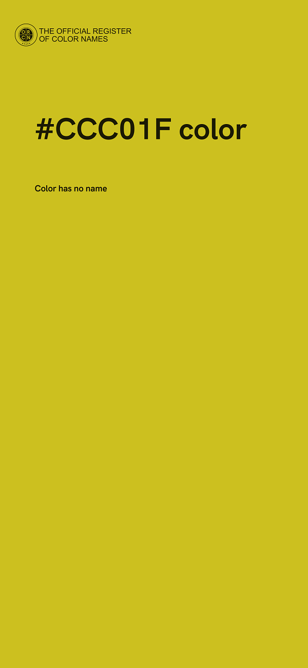 #CCC01F color image