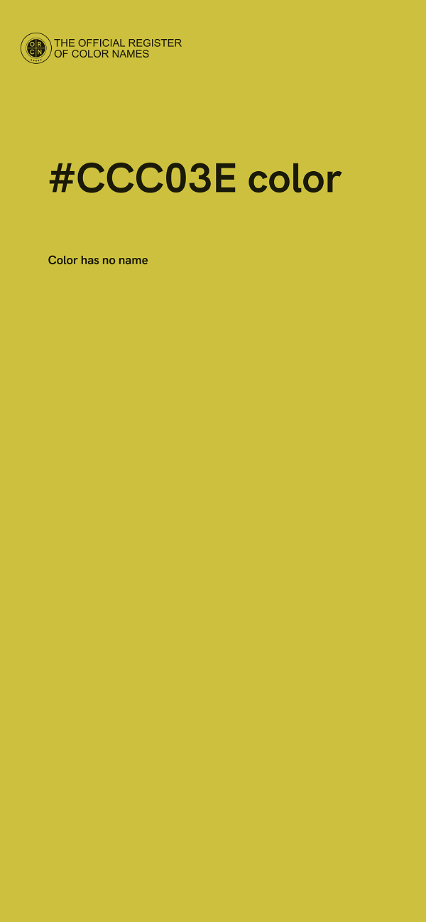 #CCC03E color image
