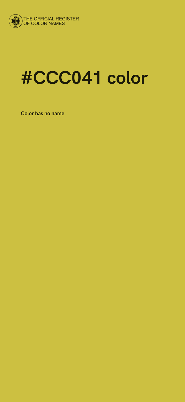 #CCC041 color image