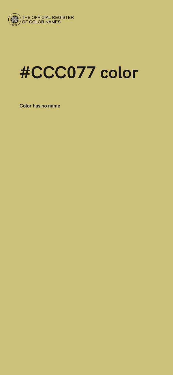 #CCC077 color image