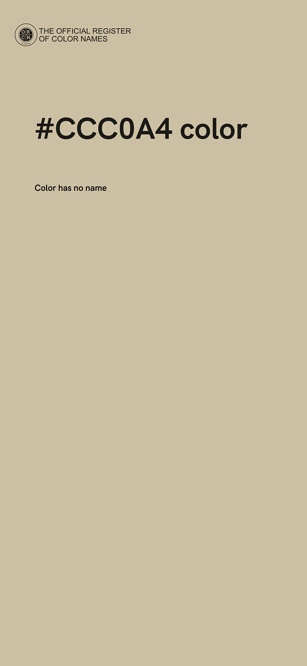 #CCC0A4 color image