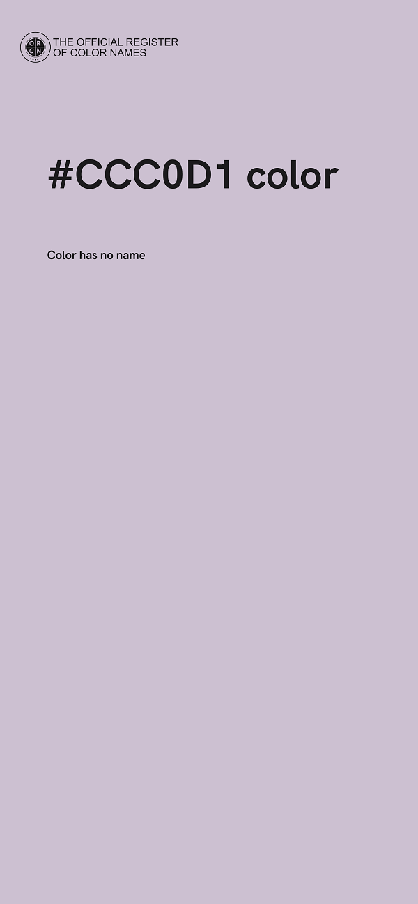 #CCC0D1 color image