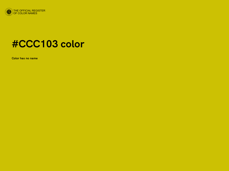 #CCC103 color image