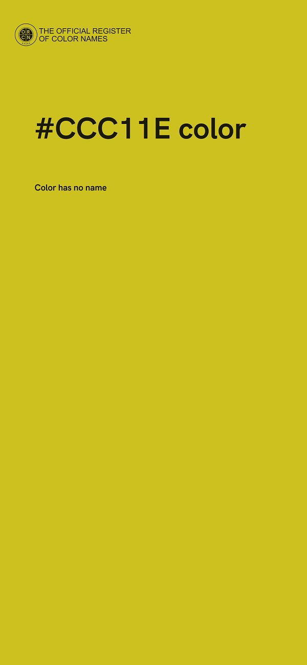 #CCC11E color image