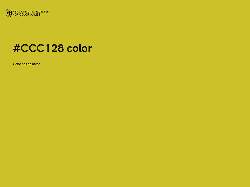 #CCC128 color image