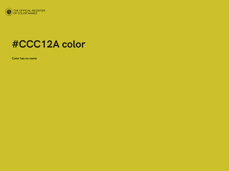 #CCC12A color image