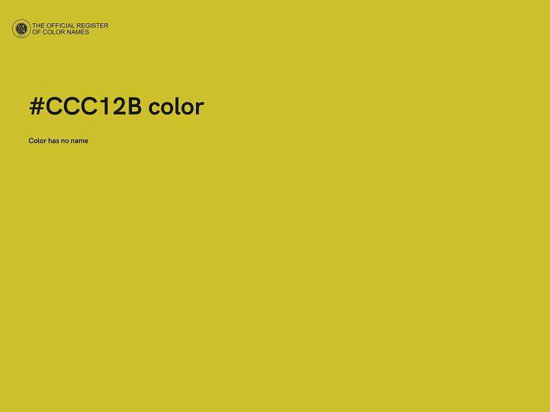 #CCC12B color image