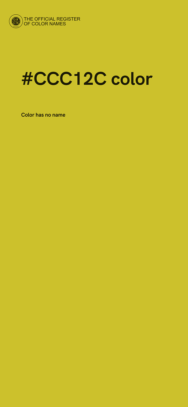 #CCC12C color image