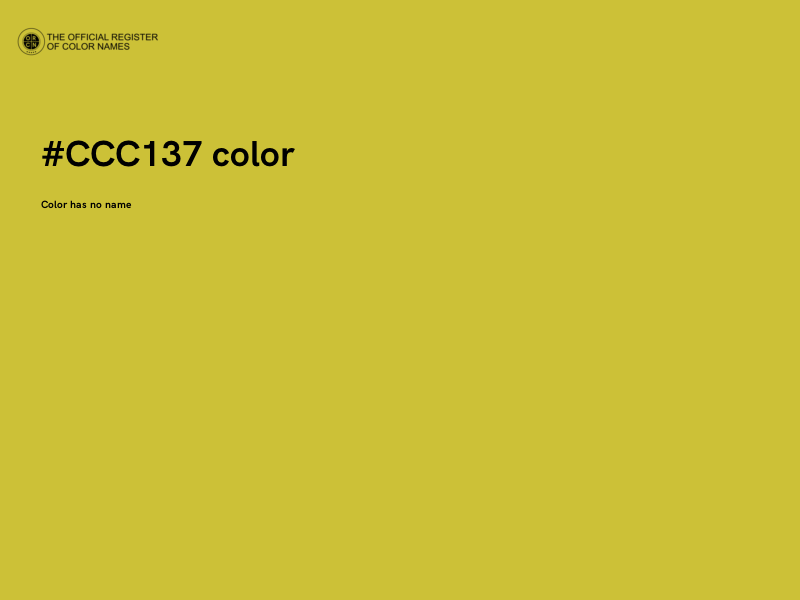 #CCC137 color image