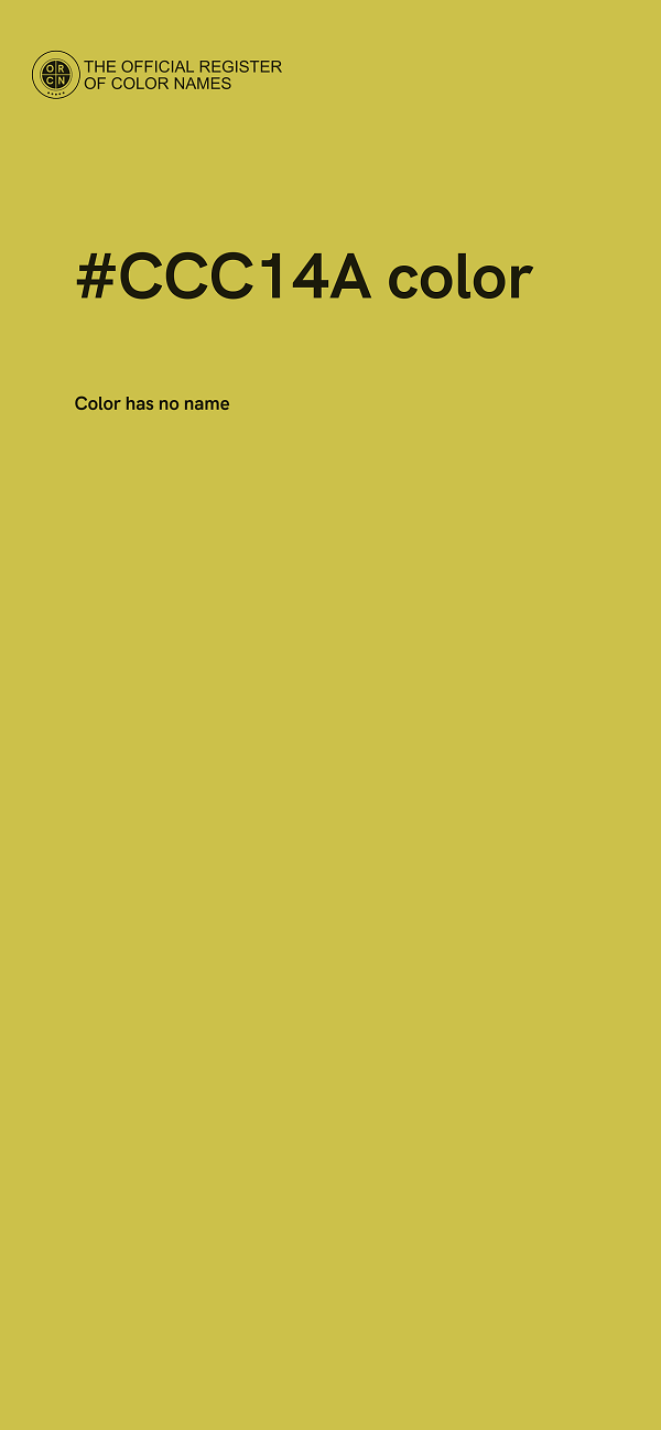 #CCC14A color image