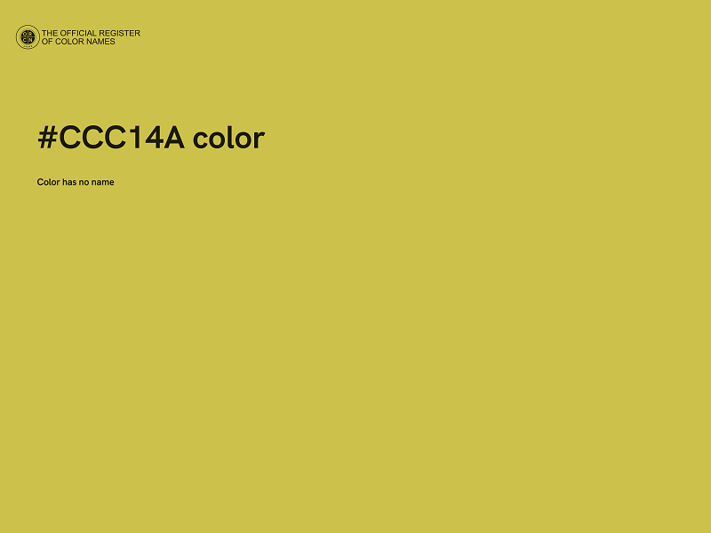 #CCC14A color image