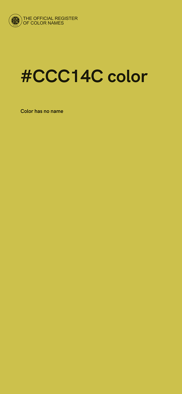 #CCC14C color image