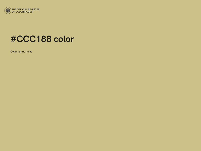 #CCC188 color image