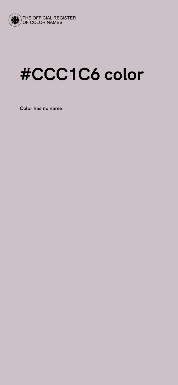#CCC1C6 color image