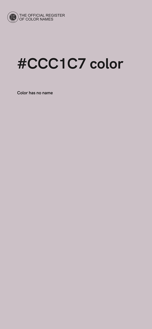 #CCC1C7 color image