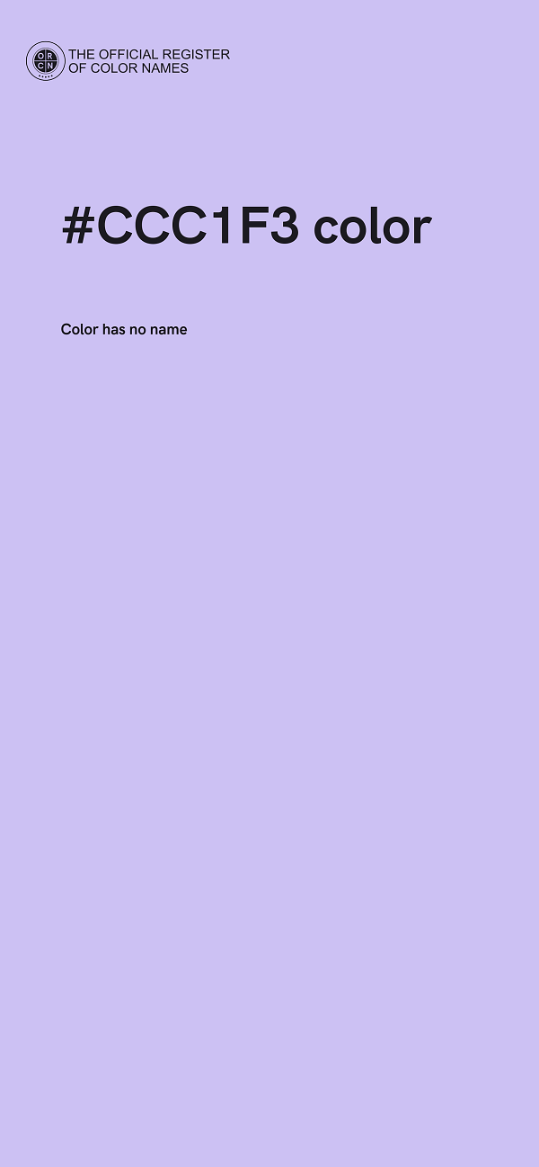 #CCC1F3 color image
