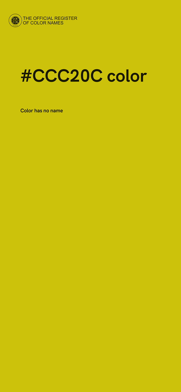 #CCC20C color image