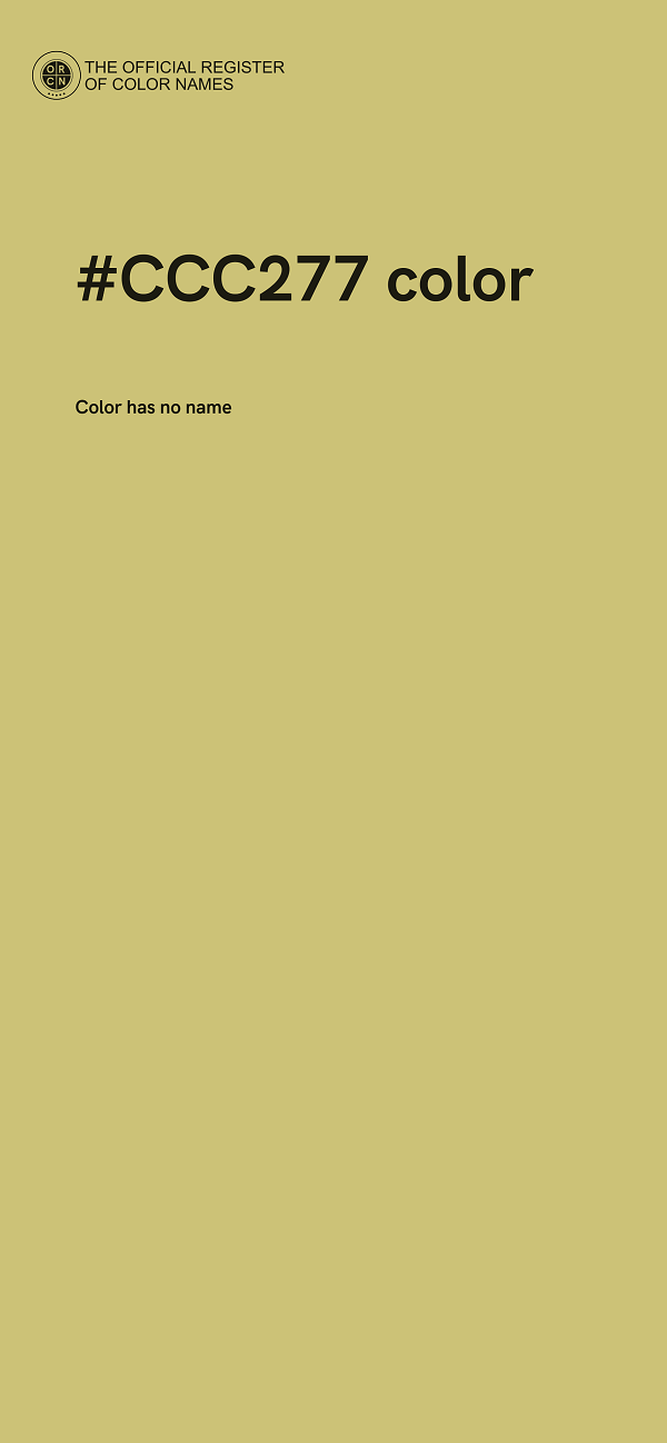 #CCC277 color image