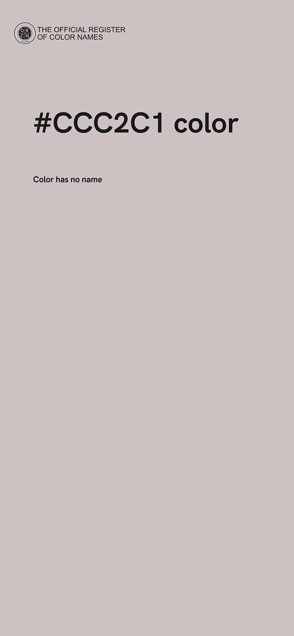 #CCC2C1 color image