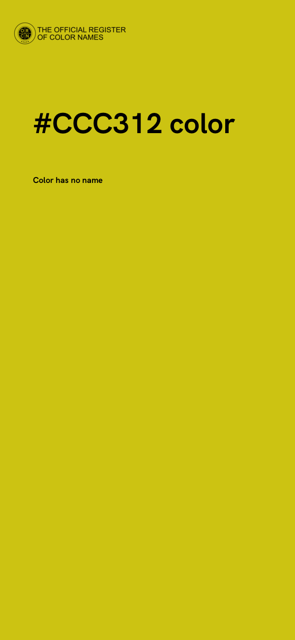 #CCC312 color image
