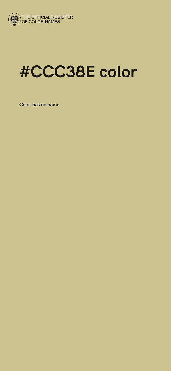 #CCC38E color image