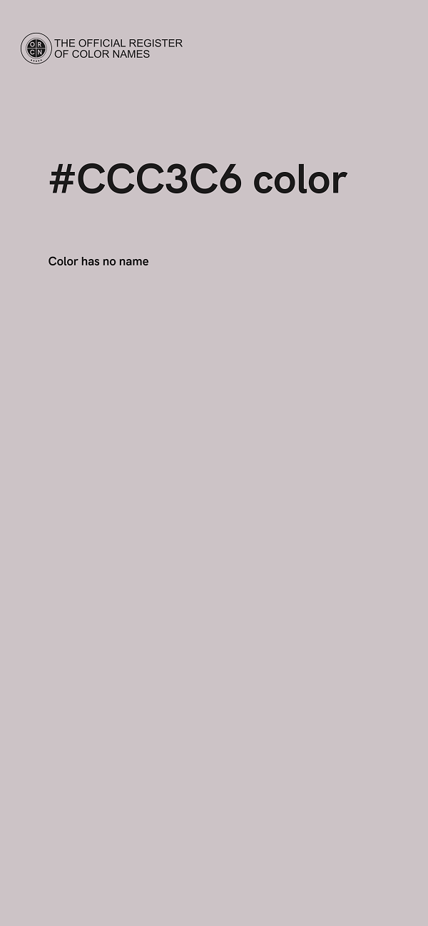 #CCC3C6 color image