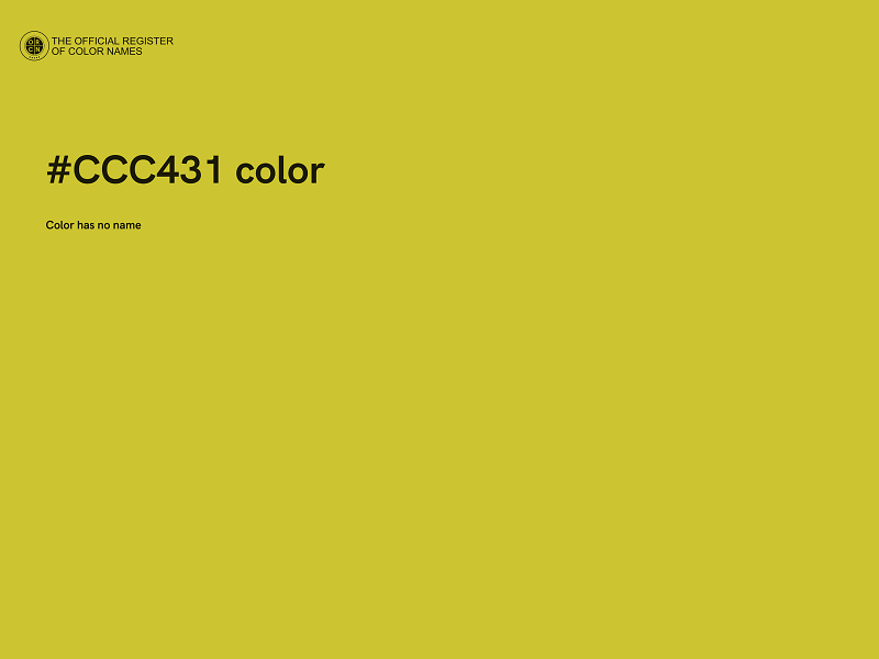 #CCC431 color image