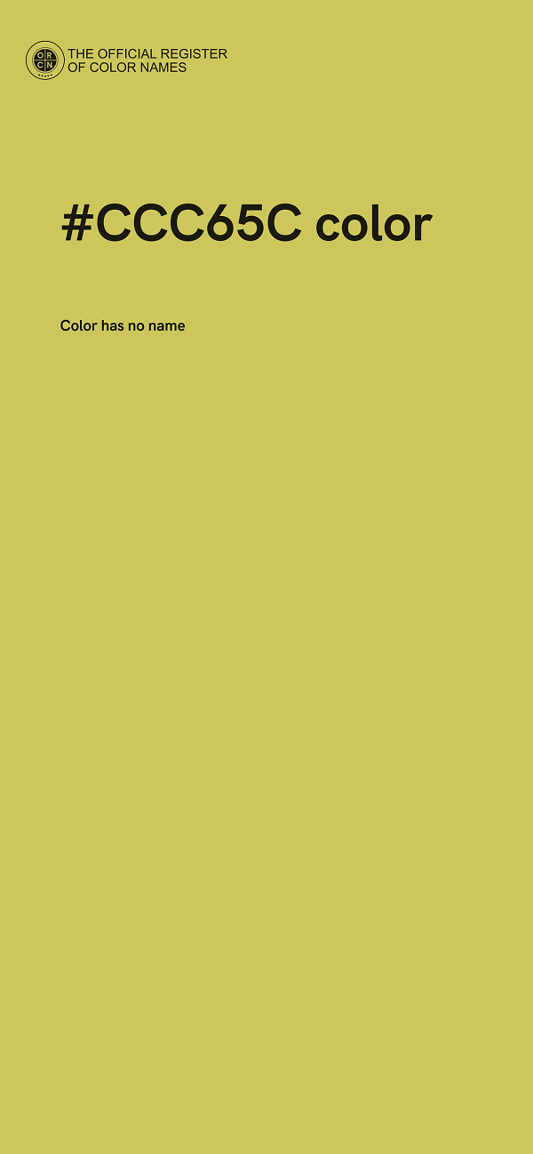#CCC65C color image
