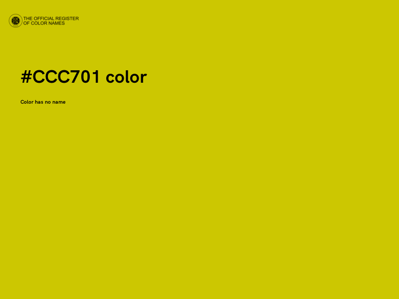 #CCC701 color image