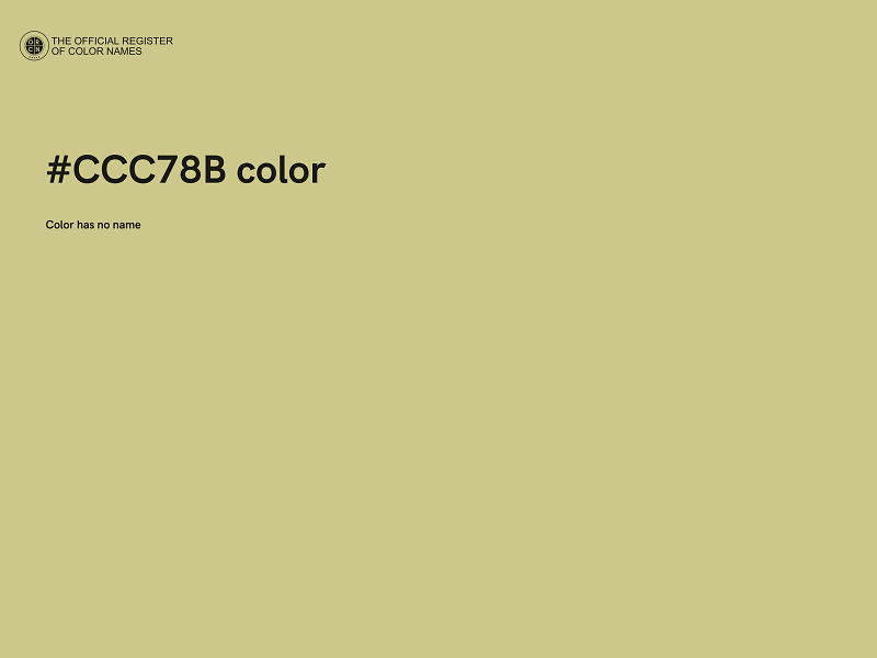 #CCC78B color image