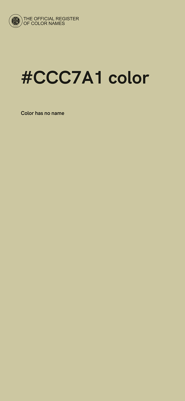 #CCC7A1 color image